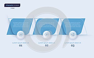 Vector infographic template composed of 3 elements
