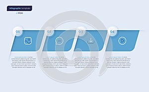 Vector infographic template composed of 4 elements