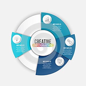 Vector infographic. Template for diagram, graph, presentation and chart. Business concept with 3 options, parts, steps or