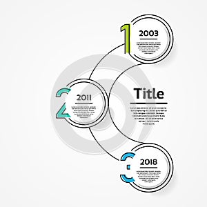 Vector infographic template for diagram, graph, presentation and chart. Business concept with 3 options, parts, steps or processes