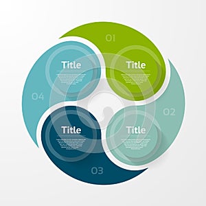 Vector infographic template for diagram, graph, presentation and chart. Business concept with 4 options, parts, steps