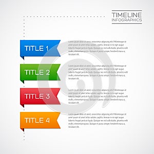 Vector Infographic timeline report template