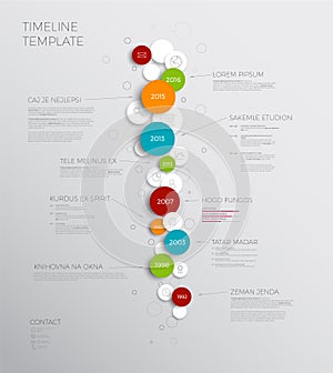 Vector Infographic timeline report template