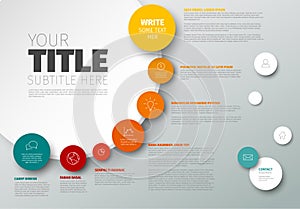 Vector Infographic timeline report template