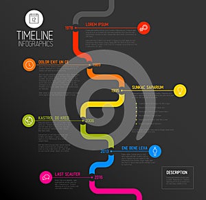 Vector Infographic timeline report template