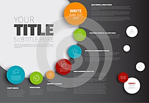 Vector Infographic timeline report template