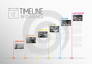 Vector Infographic typography timeline report template