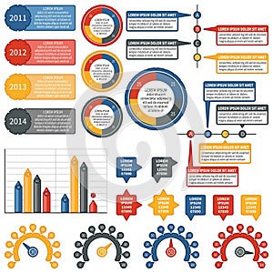 Vector infographics elements. Industrial set