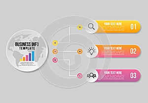 Vector Infographics Elements Template Design . Business Data Visualization Timeline with Marketing Icons most useful can be used f