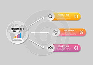 Vector Infographics Elements Template Design . Business Data Visualization Timeline with Marketing Icons most useful can be used f