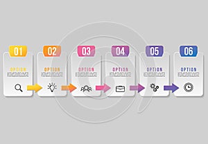 Vector Infographics Elements Template Design . Business Data Visualization Timeline with Marketing Icons most useful can be used f