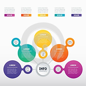 Vector infographics of technology or education process. Web Temp