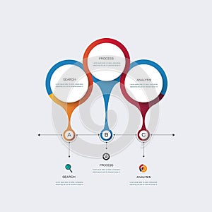 Vector infographics timeline design template