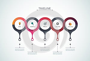 Vector infographics timeline design template