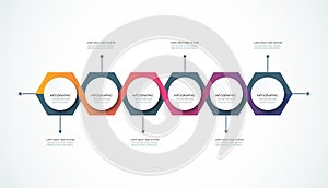 Vector infographics timeline design template