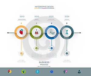 Vector infographics timeline design template