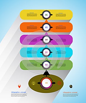 Vector infographics timeline design template for business concept and icons.