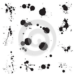 Vector Ink Splatters, Blots and Drips Collection photo