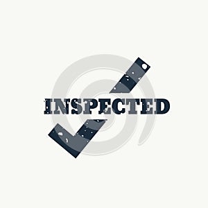 Vector inspected stamp