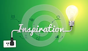 Vector inspiration concept with light bulb idea