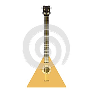 Vector instrument balalaika guitar folk musical melody symbol acoustic sound classical violin and national music