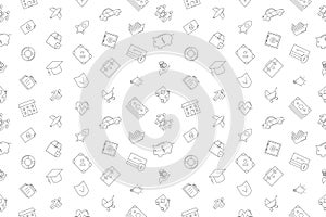 Vector Insurance pattern. Insurance seamless background