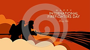 vector international firefighters day banner template