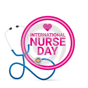 Vector international nurse day vector label