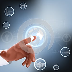 Vector internet concept - with media icons