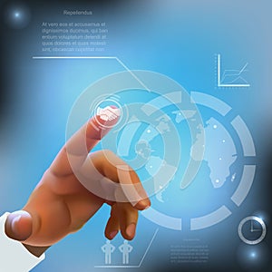 Vector internet concept - with media icons