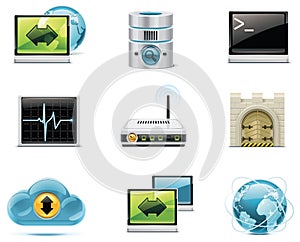 Vector internet and network icons. Part 1
