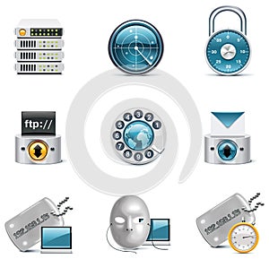 Vector internet and network icons. Part 3