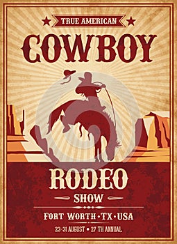 Vector Rodeo Invite template photo