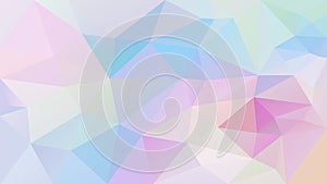 Vector irregular polygon background - triangle low poly pattern - soft light pastel full spectrum multi color rainbow -