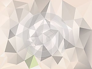 Vector irregular polygon background with a triangle pattern in light gray and beige color