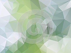 Vector irregular polygon background with a triangle pattern in light green and blue color