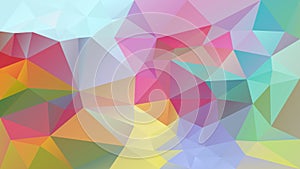 Vector irregular polygonal background - triangle low poly pattern - pastel full color spectrum - pink, blue,red, green, y
