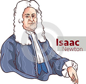 Vector Ã¢â¬â Isaac Newton, an English physicist and mathematician photo