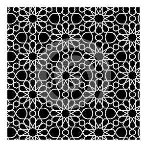 Vector islamic pattern Black ornament.