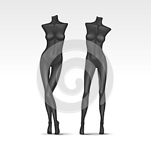 Vector Isolated Female Mannequin