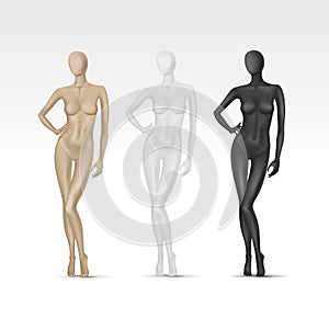 Vector Isolated Female Mannequin photo