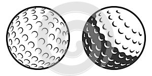 Vector Isolated Golf Ball Icons