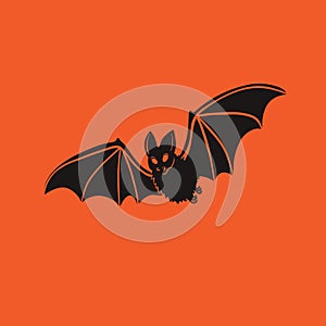 Vector isolated illustration of bat. Halloween design