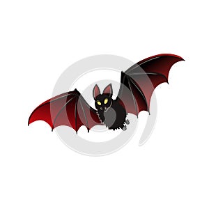 Vector isolated illustration of bat. Halloween design