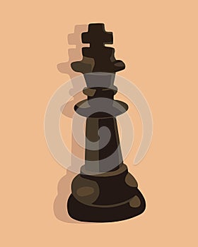 Vector isolated illustration of chess piece king