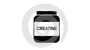 Vector Isolated Illustration of a Creatine Bottle.