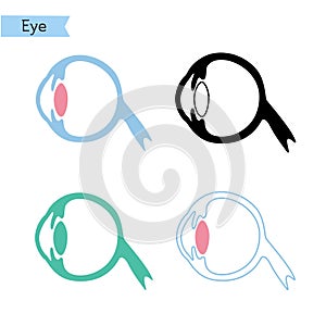 Vector isolated illustration of eye