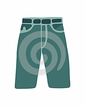 Vector isolated illustration of green shorts.