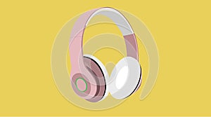 Vector Isolated Illustration of Headphones
