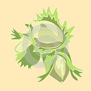 Nut tree with neon effect.